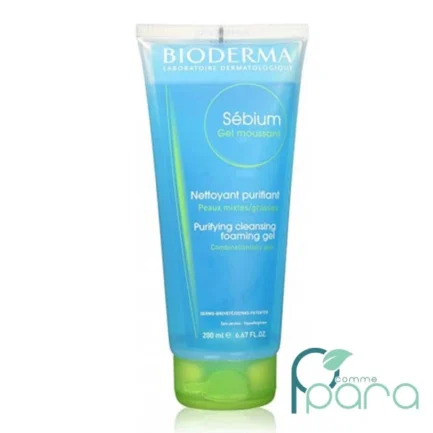 pcommepara-BIODERMA-Sebium-Gel-Moussant-Purifiant-200ml-–-Nettoyant-Doux-Visage-Corps-pour-Peaux-Mixtes-a-Grasses