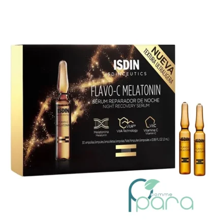 pcommepara-ISDIN-Flavo-C-Melatonin-Serum-Nuit30Ampoules.