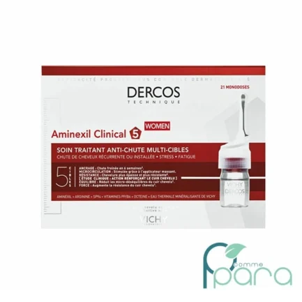 pcommepara-VICHY-DERCOS-Aminexil-Clinical-5-Femme-–-21-Ampoules.