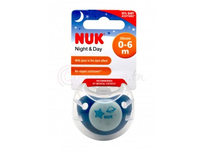 NUK Sucette baby Night& Day+ Boite 0-6M - P Comme Para
