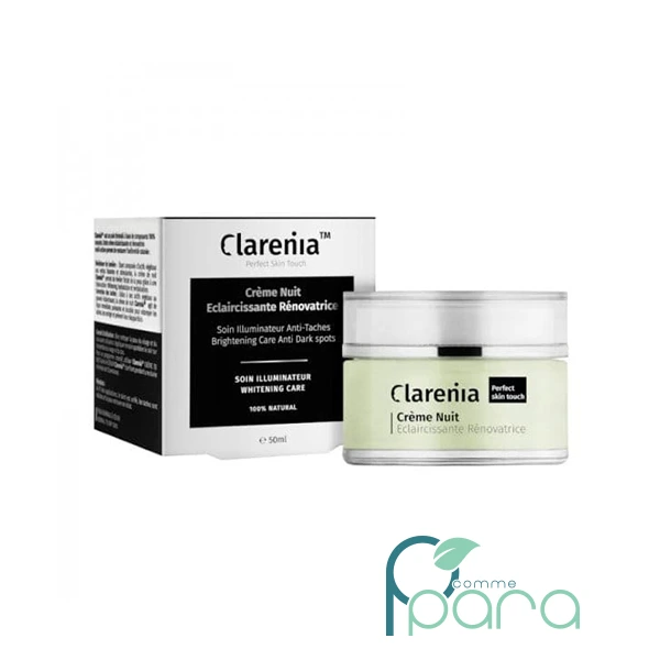 Clarenia Creme De Nuit Eclaircissante &Amp; Renovatrice Peau Mixte À Grasse – 50ml