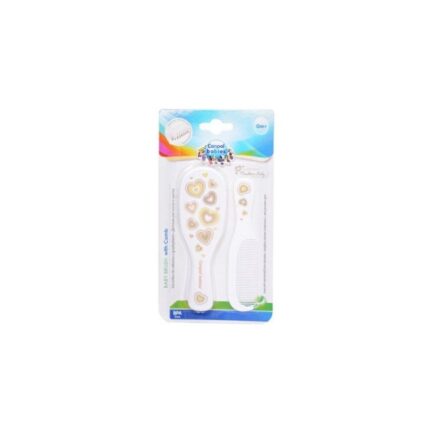 CANPOL Set Brosse+Peigne Blanc