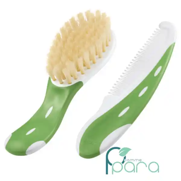 pcommepara NUK Brosse & Peigne Pour Bébé Vert pcommepara-NUK-Brosse-Peigne-Pour-Bebe-Vert.