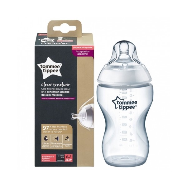 TOMMEE TIPPEE Biberon, 340ml CLOSE TO NATURE 6M+ - P Comme Para