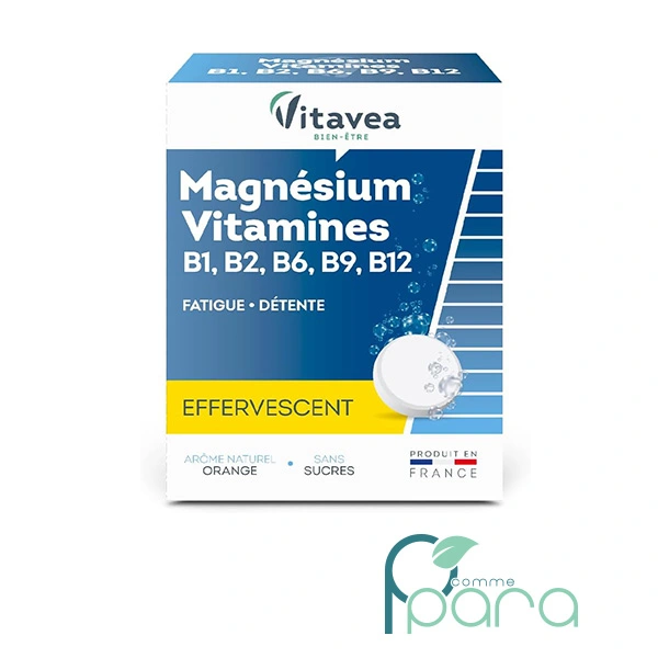 pcommepara-VITAVEA-BIEN-ETRE-Magnésium-Vitamines-B1.-B2.-B6.-B9 pcommepara-VITAVEA-BIEN-ETRE-Magnesium-Vitamines-B1.-B2.-B6.-B9.24 Comprimés Effervescents