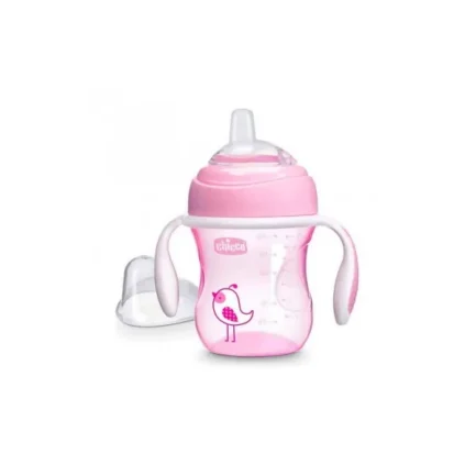 chicco tasse-transition-bec-souple-silicone-4m-rose