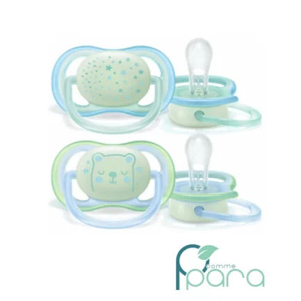 pcommepara-AVENT-Ultra-Air-Night-2-Sucettes-Garcon-0-6-M.