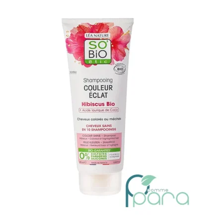 pcommepara-SOBiO-etic-Shampooing-Cheveux-Colores-ou-Meches-a-lHibiscus-Bio-Acide-Laurique-de-Coco-250-ml.