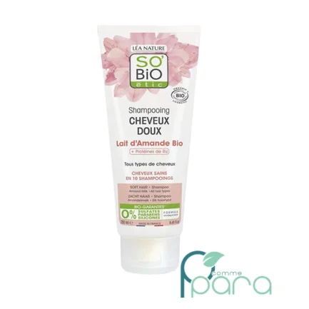 pcommepara-SOBiO-etic-Shampooing-Cheveux-Doux-au-Lait-dAmande-Bio-et-Proteines-de-Riz-250-ml