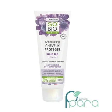 pcommepara-SOBiO-etic-Shampooing-Cheveux-Proteges-au-Ricin-Bio-Arginine-250-ml