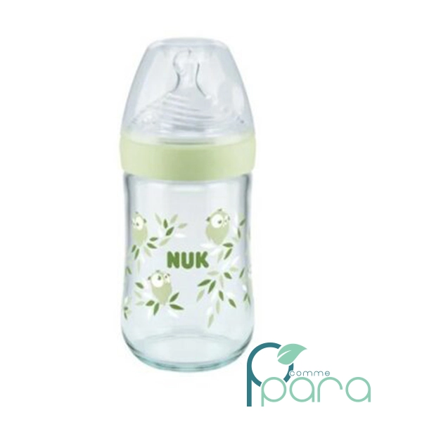pcommepara-NUK-Biberon-Nature-Sens-en-Verre-Vert_240ml pcommepara-NUK-Biberon-Nature-Sens-en-Verre-Vert_240ml