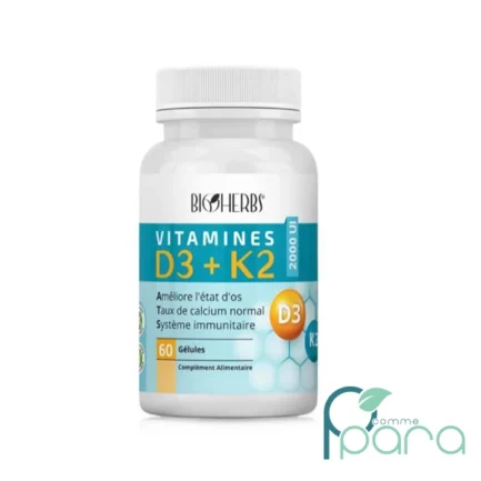 pcommepara-BIOHERBS-Vitamine-D3K2-60-Gelules