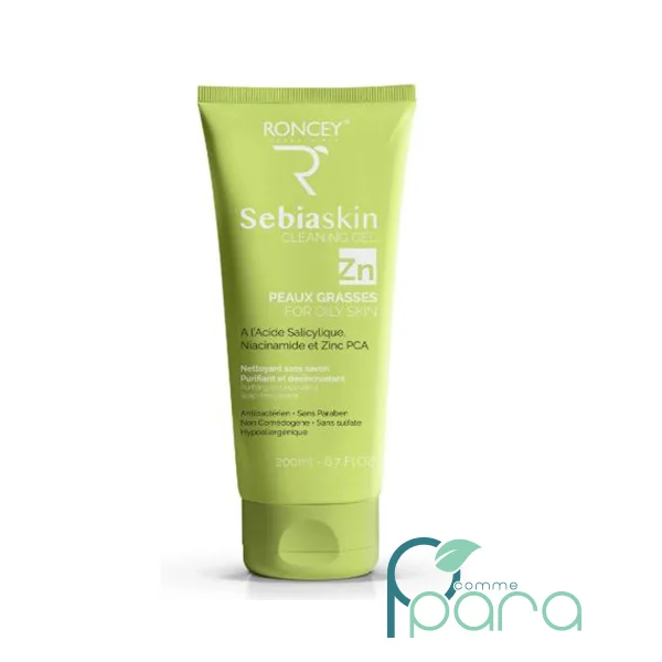 pcommepara RONCEY SebiaSkin Gel Nettoyant ZN Peaux Grasses 200 ml pcommepara-RONCEY-SebiaSkin-Gel-Nettoyant-ZN-Peaux-Grasses-200-ml.