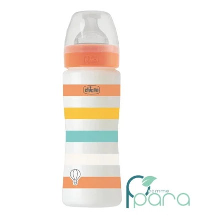 pcommepara-CHICCO-Biberon-Plastique-Sil-Rapide-Oranger330ml