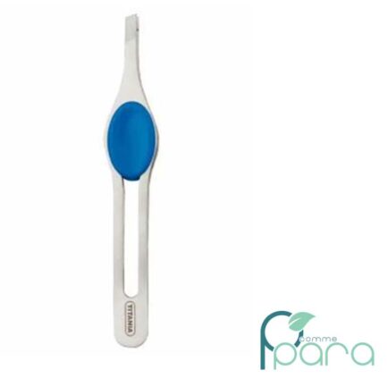 pcommepara-TITANIA-Pince-a-Epiler-Inox-Poignee-Bleu