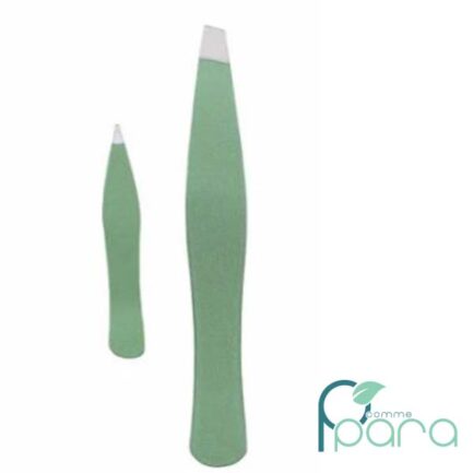 pcommepara-TITANIA-Set-De-2-Pinces-a-Epiler-Inox-Vert