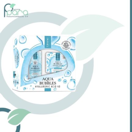 lirene aqua bubbles coffret gel creme visage+ eau micellaire 200ml offert pcommepara