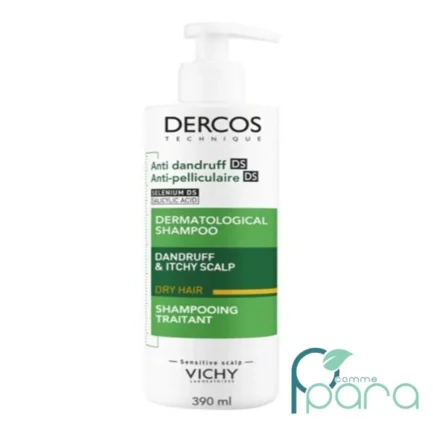 pcommepara-VICHY-Dercos-Anti-Pelliculaire-Shampooing-Cheveux-Sec-–-390-ml.