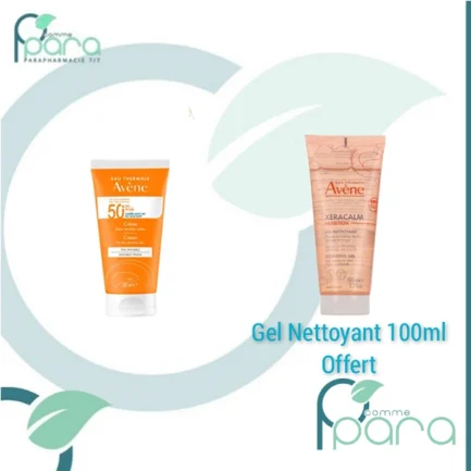 pcommepara-AVENE-Pack-Creme-SPF50Gel-Nettoyant-Xeracalm-OFFERT.