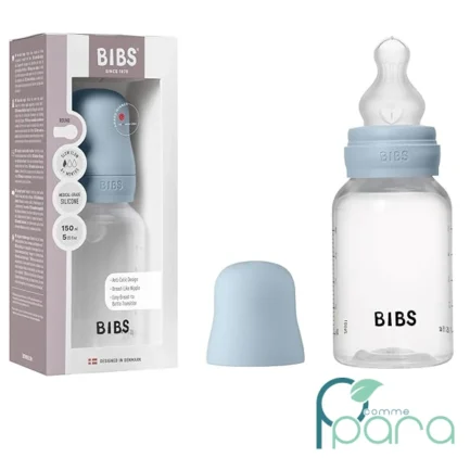 pcommepara-BIBS-Biberon-Latex-150ml-Slow-Flow-Baby-Blue