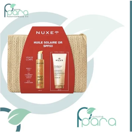 pcommepara-NUXE-Trousse-Huile-Solaire-Or-Bronzante Lait-Corps