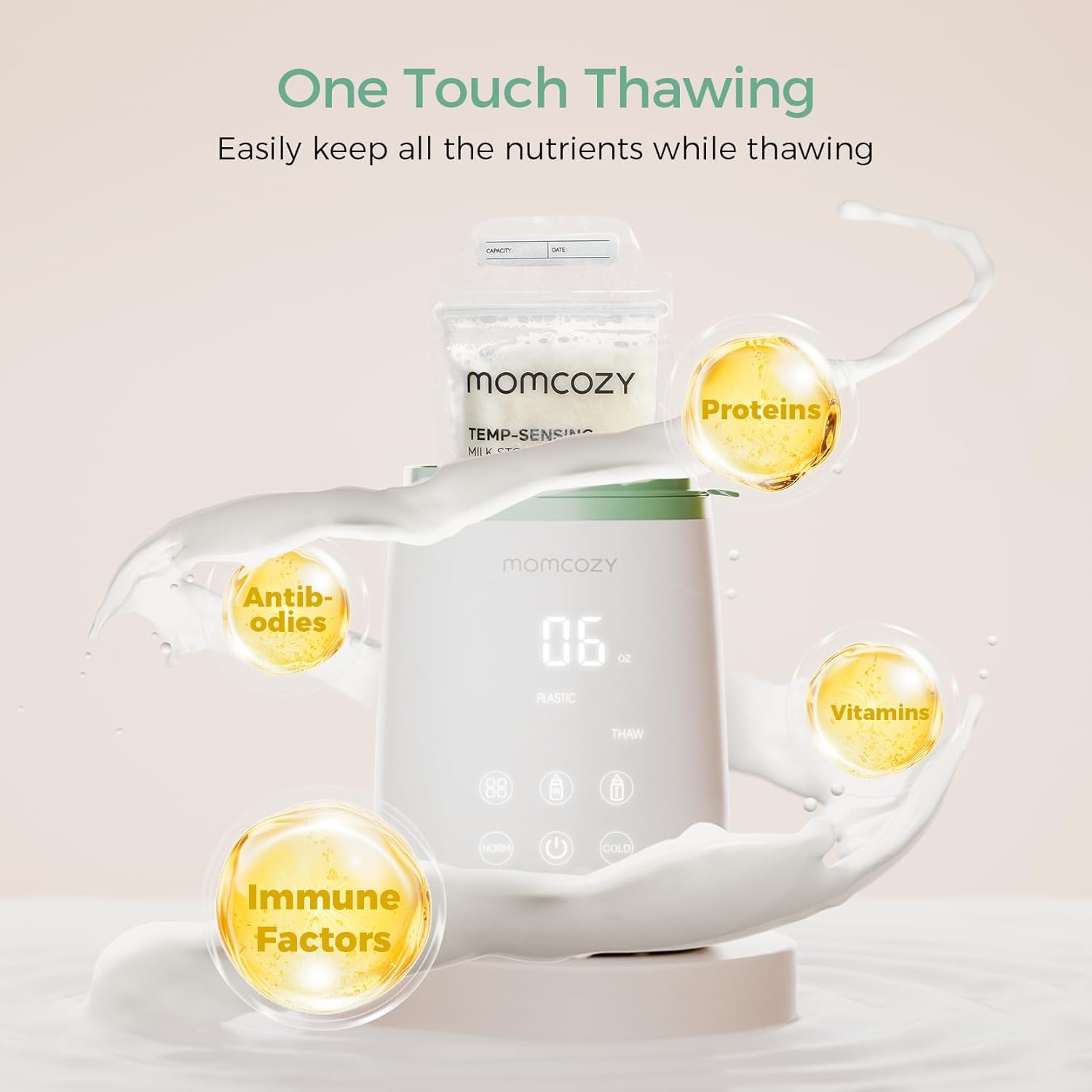 610OTrs9OvL._SL1500_ pcommepara-MOMCOZY-Chauffe-Biberon-Sterilisateur-Intelligent-6-en-1-Chauffe-Rapide_-Decongelation_-