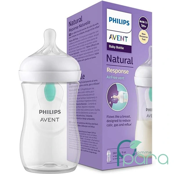pcommepara AVENT Biberon Natural Valve Air Free,260ml 1 Mois (1) pcommepara-AVENT-Biberon-Natural-Valve-Air-Free260ml-1-Mois