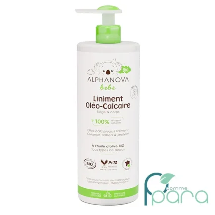pcommepara-ALPHANOVA-bebe-Liniment-Oleo-Calcaire-100-naturel-et-Certifie-Bio-A-lhuile-dOlive-400-ml.