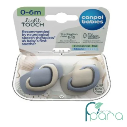 pcommepara-CANPOL-2-Sucettes-Light-Touch-0-6M-Bleu.
