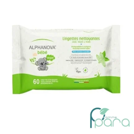 pcommepara-Lingettes-Nettoyantes-ALPHANOVA-a-lHuile-dAmande-Douce-Bio-–-60-unites