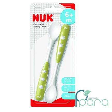 pcommepara-NUK-2-Cuilleres-Silicone-6-Mois-Vert.