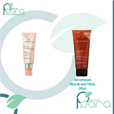 pcommepara-NUXE-Pack-Creme-Gel-creme-prodigieuse-boost-Gel-Nettoyant-reve-de-miel-Offert