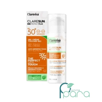 pcommepara-CLARENIA-ClareSun-Ecran-Gel-Creme-Toucher-Sec-SPF50-50ml