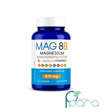 pcommepara-ACTIV-LIFE-Mag8-B-Magnesium-60-Gelules.