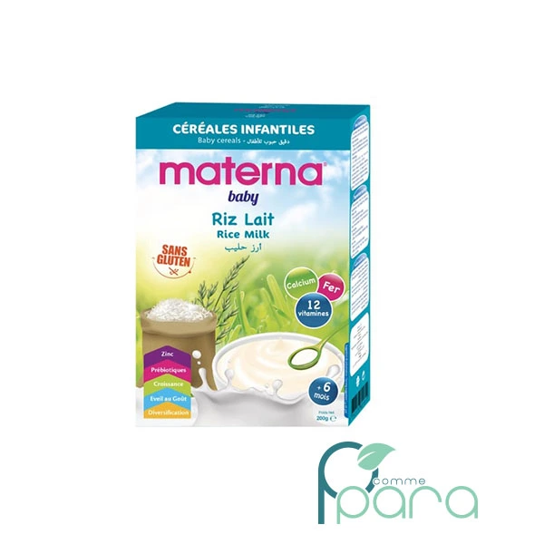 pcommepara-MATERNA-Baby-Céréales-Riz-Lait-_200Gr pcommepara-MATERNA-Baby-Cereales-Riz-Lait-_200Gr.