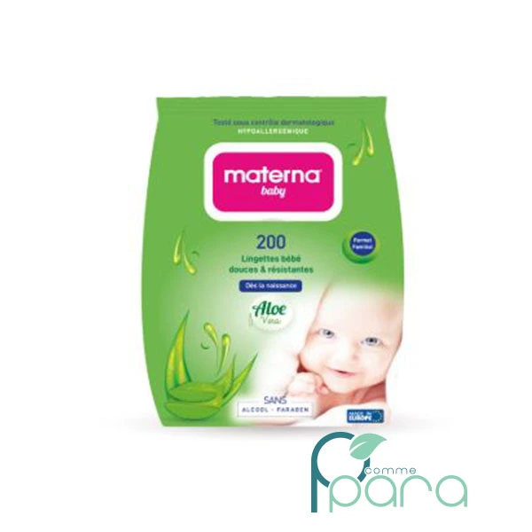 pcommepara MATERNA Baby Lingettes familiale ,200 Pièces pcommepara-MATERNA-Baby-Lingettes-familiale-200-Pieces.