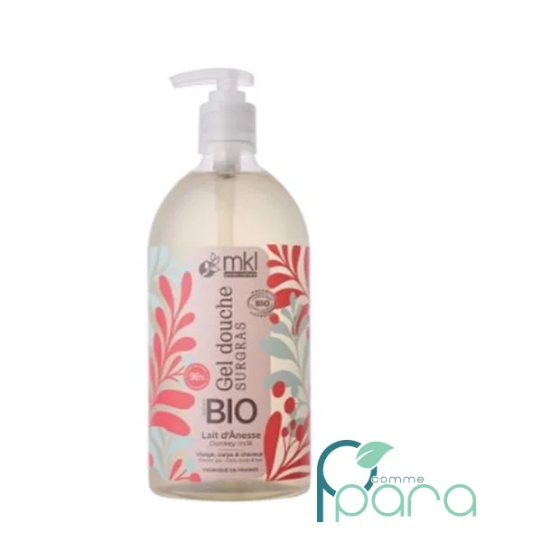 pcommepara MKL Gel Douche Lait D'Ânesse Bio , 1 Litre pcommepara-MKL-Gel-Douche-Lait-DAnesse-Bio-1-Litre.