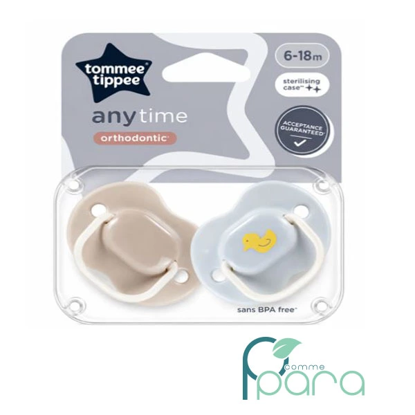 pcommepara tommee-tippee-any-time-orthodontic-lot-de-2-sucettes-6-18mois- pcommepara-tommee-tippee-any-time-orthodontic-lot-de-2-sucettes-6-18mois-
