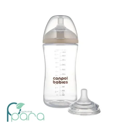 CANPOL-Biberon-Anti-Colique-260-ml-3M-Natural-Shape-–-Tetine-Double-Zone-35-401-pcommepara