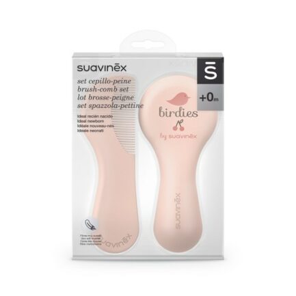 SUAVINEX Brosse-peigne Rose Birdies