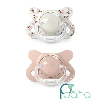 pcommepara-SUAVINEX-2-Sucettes-Mini-0-2-Mois-–-Tetine-Symetrique-SX-Pro-en-Silicone-Birdies-Rose_