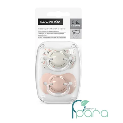 pcommepara-SUAVINEX-2-Sucettes-Mini-0-6-M-Birdies-Rose.