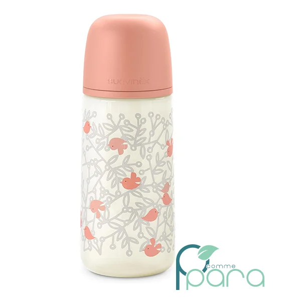 pcommepara SUAVINEX Biberon Anti-Colique Birdies 360 ml Rose – Tétine SX Pro Débit Dense L, Dès 6 Mois pcommepara-SUAVINEX-Biberon-Anti-Colique-Birdies-360-ml-Rose-–-Tetine-SX-Pro-Debit-Dense-L-Des-6-Mois.