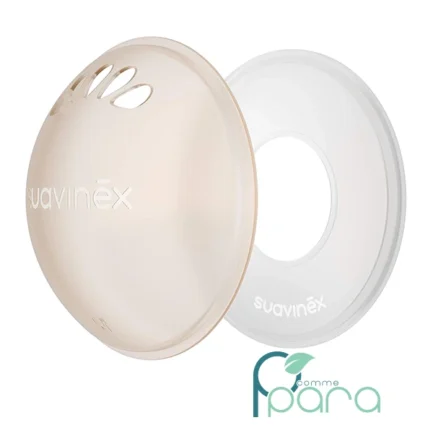pcommepara-SUAVINEX-Set-2-Coupelles-Recueil-Lait-Maternel-2-Coupelles-Protectrices-–-Coquilles-dAllaitement-en-Silicone.