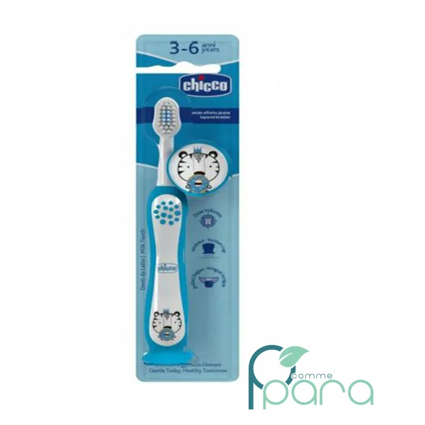 pcommepara CHICCO Brosse à Dents Tigre Bleu 3-6 Ans pcommepara-CHICCO-Brosse-a-Dents-Tigre-Bleu-3-6-Ans