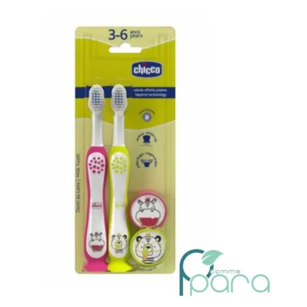 pcommepara-CHICCO-Pack-Brosses-a-Dents-Hippo-Panda-3-6-Ans
