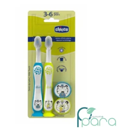 pcommepara-CHICCO-Pack-Brosses-a-Dents-Tigre-Panda-3-6-Ans