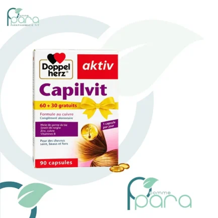 pcommepara-DOPPEL-Herz-Aktiv-Pack-Capilvit-6030-Gelules-Gratuits.