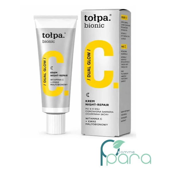 pcommepara TOŁPA Bionic Dual – Crème de Nuit Glow-Repair à la Vitamine C – 40 ml pcommepara-TOLPA-Bionic-Dual-–-Creme-de-Nuit-Glow-Repair-a-la-Vitamine-C-–-40-ml.