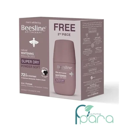 pcommepara-BEESLINE-Deodorant-Roll-On-Eclaircissant-Super-Dry-Powder-Soft-2x-50-ml